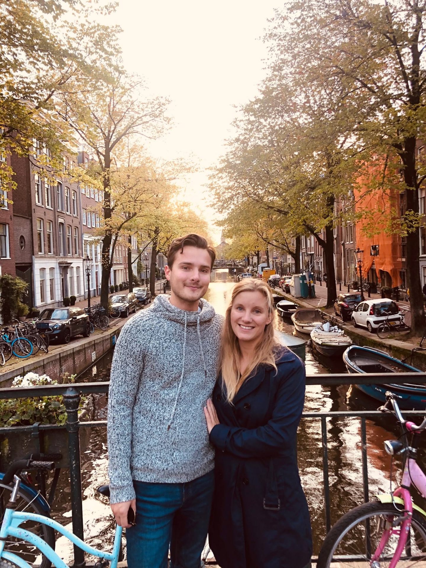 Linnea, Olle and friends at a dinner party in Amsterdam