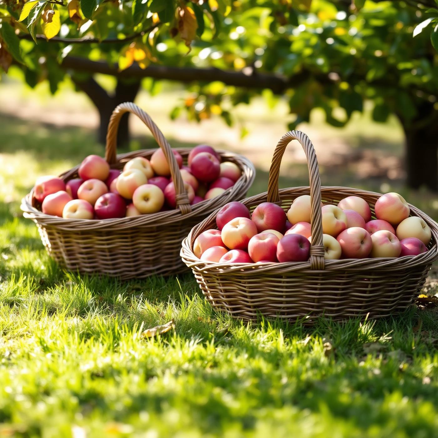 Baskets of apples